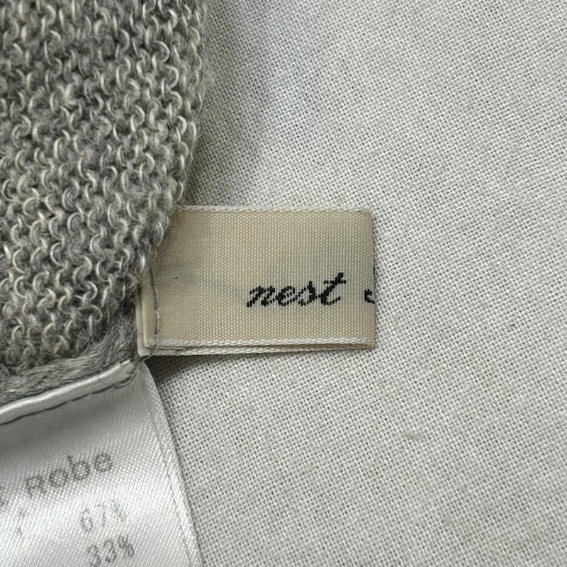 ネストローブ nest Robe ニット、セーター 長袖 ボックスシルエット ドロップショルダー グレー ワイドシルエット リネン混 - 無地 灰 / グレー / gray レディース USED 古着 中古 50152600