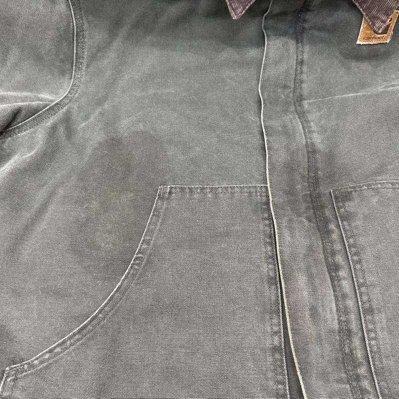 カーハート Carhartt ジャケット、上着 ジャンパー、ブルゾン J22MOS TraditionalJacket トラディショナルジャケット モスグリーン USA製 3XL 3L 無地 X ワンポイント 緑 / グリーン / green メンズ USED 古着 中古 50152605