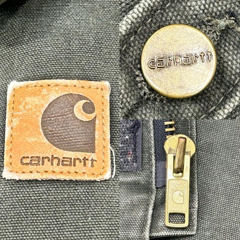 カーハート Carhartt ジャケット、上着 ジャンパー、ブルゾン J22MOS TraditionalJacket トラディショナルジャケット モスグリーン USA製 3XL 3L 無地 X ワンポイント 緑 / グリーン / green メンズ USED 古着 中古 50152605