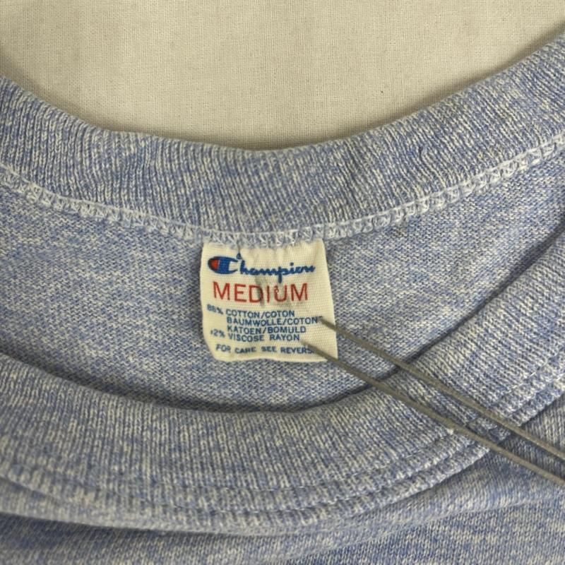 チャンピオン Champion トップス トップス 80s USA製 トリコタグ ヴィンテージ ロゴ Tシャツ M 青 / ブルー / blue メンズ USED 古着 中古 50152606