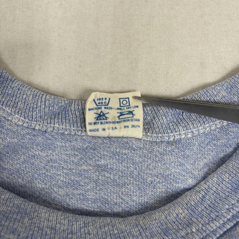 チャンピオン Champion トップス トップス 80s USA製 トリコタグ ヴィンテージ ロゴ Tシャツ M 青 / ブルー / blue メンズ USED 古着 中古 50152606