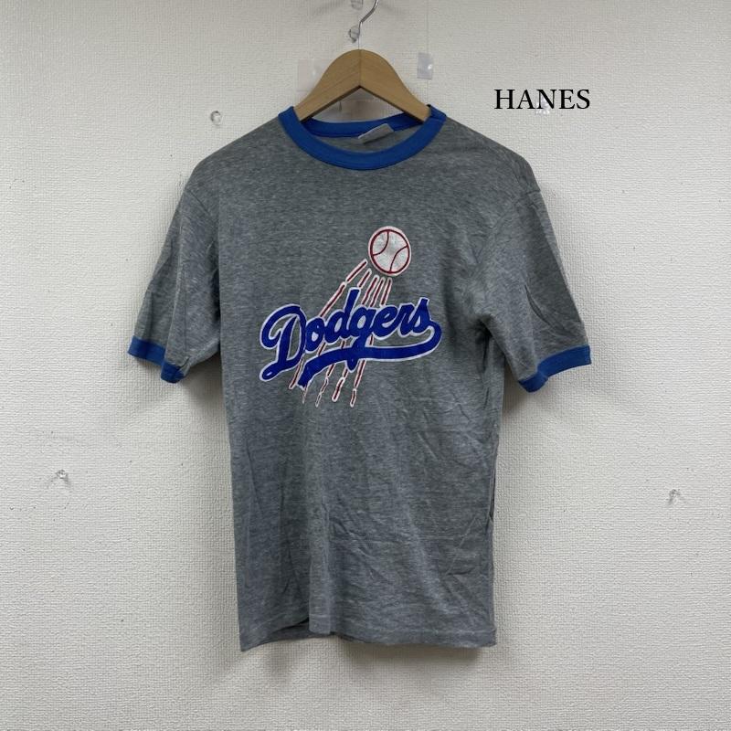ヘインズ HANES トップス トップス 80s Vintage USA製 ヴィンテージ DODGERS ドジャース リンガー Tシャツ M 灰 / グレー / gray メンズ USED 古着 中古 50152607