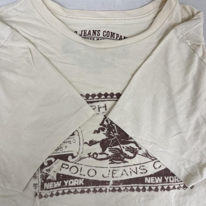 ポロジーンズカンパニー POLO JEANS COMPANY トップス トップス ロゴ プリント tシャツ S ベージュ / ベージュ / beige メンズ USED 古着 中古 50152608