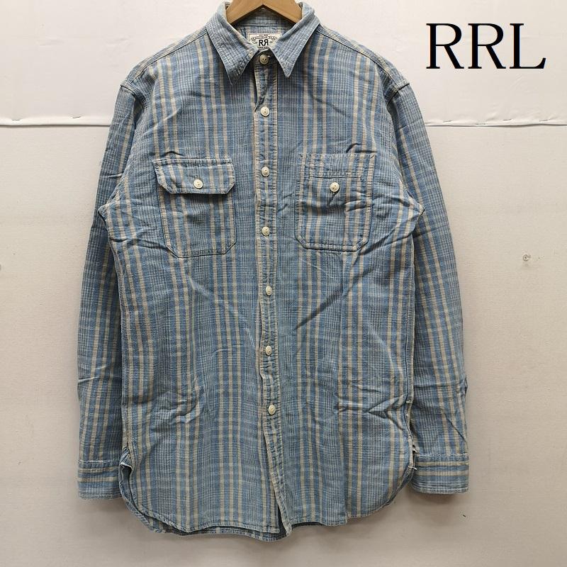 ダブルアールエル ラルフローレン RRL RALPH LAUREN トップス トップス 白タグ コットン ヘンプ マドラスチェック シャツ S 白 / ホワイト / white X 水色 / ライトブルー / メンズ USED 古着 中古 50152635