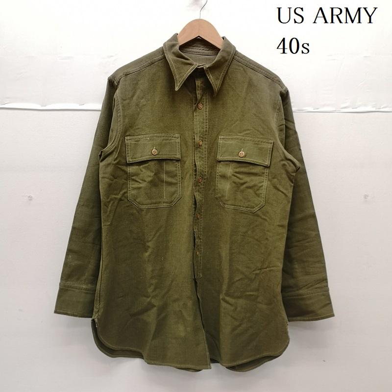 ヴィンテージ VINTAGE トップス トップス 40s us army 長袖 ウール シャツ カーキオリーブ / カーキオリーブ / メンズ USED 古着 中古 50152650