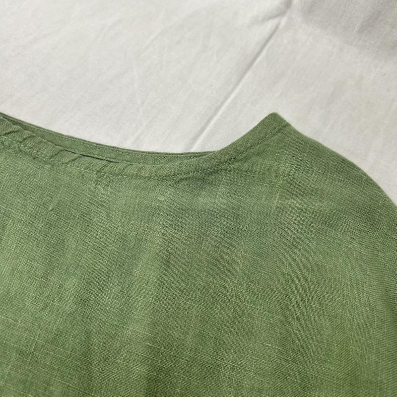 ＵＳＥＤ古着 USED/古着 ワンピース ロングスカート ロングワンピース リユールリネン リーフグリーン - 無地 緑 / グリーン / green レディース USED 古着 中古 50152668