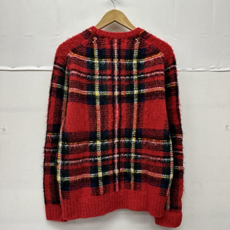 ポロラルフローレン POLO RALPH LAUREN トップス トップス アルパカ 混 タータンチェック クルーネック ニット XS 赤 / レッド / red メンズ USED 古着 中古 50152669
