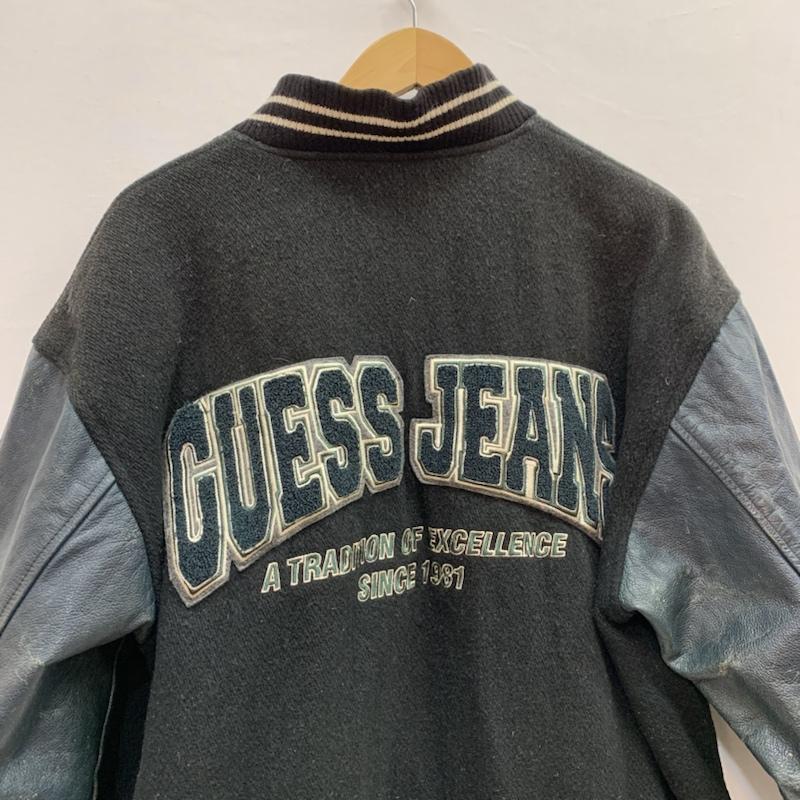 ゲス Guess ジャケット、上着 ジャンパー、ブルゾン ロゴ レザー スリーブ スタジャン S 黒 / ブラック / black メンズ USED 古着 中古 50152672