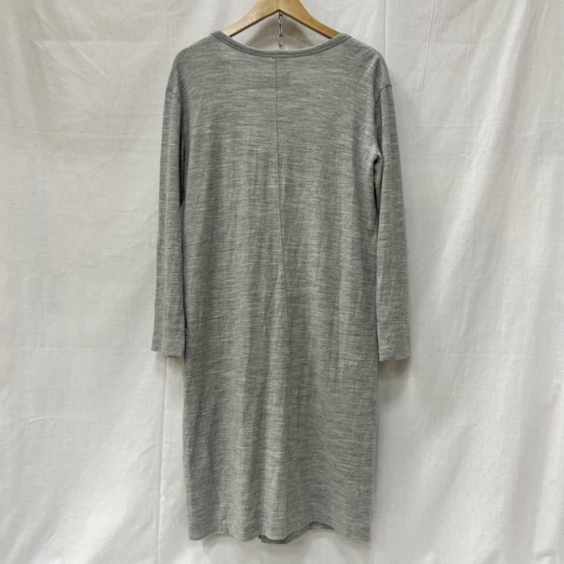 ハンズオブクリエイション HANDS OF CREATION カーディガン 長袖 ロングカーディガン Vネック シェルボタン グレー FREESIZE FREE 無地 灰 / グレー / gray レディース USED 古着 中古 50152678