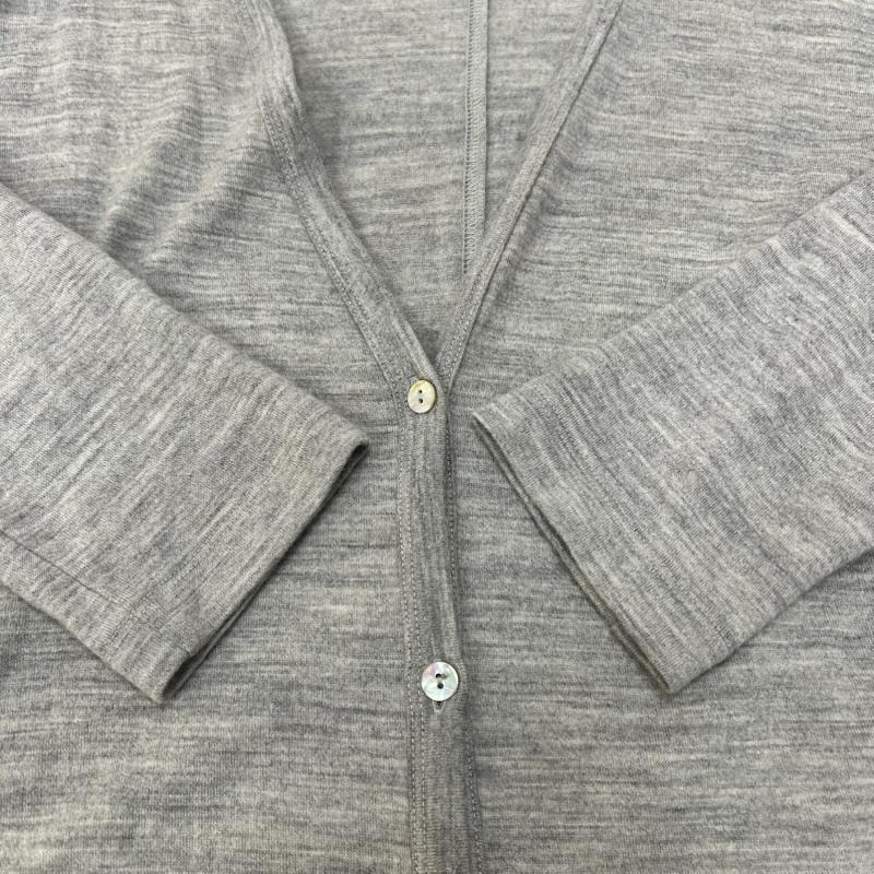 ハンズオブクリエイション HANDS OF CREATION カーディガン 長袖 ロングカーディガン Vネック シェルボタン グレー FREESIZE FREE 無地 灰 / グレー / gray レディース USED 古着 中古 50152678