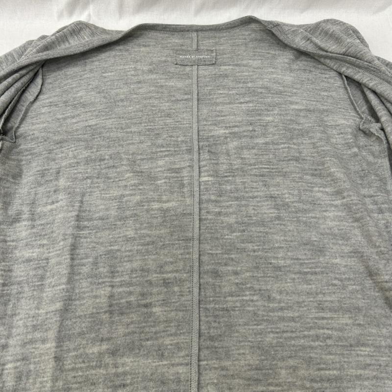 ハンズオブクリエイション HANDS OF CREATION カーディガン 長袖 ロングカーディガン Vネック シェルボタン グレー FREESIZE FREE 無地 灰 / グレー / gray レディース USED 古着 中古 50152678