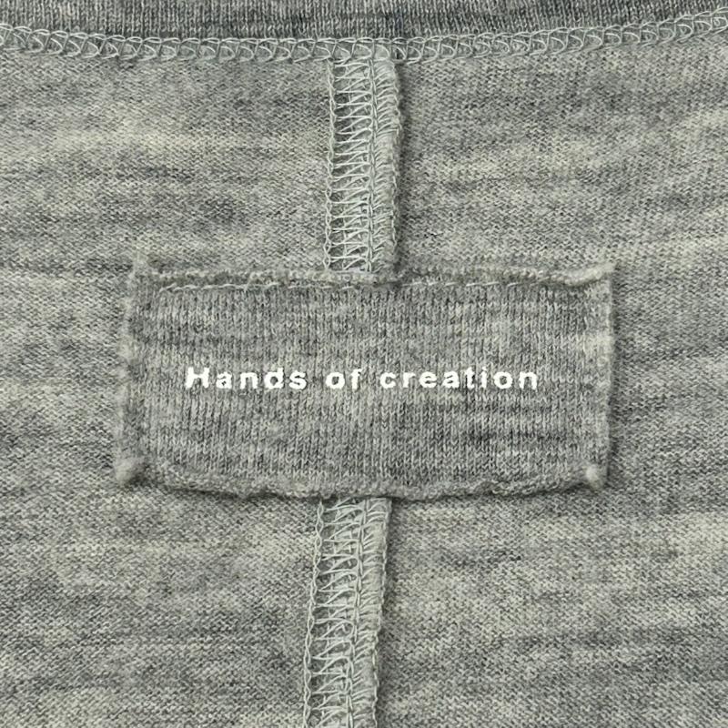 ハンズオブクリエイション HANDS OF CREATION カーディガン 長袖 ロングカーディガン Vネック シェルボタン グレー FREESIZE FREE 無地 灰 / グレー / gray レディース USED 古着 中古 50152678