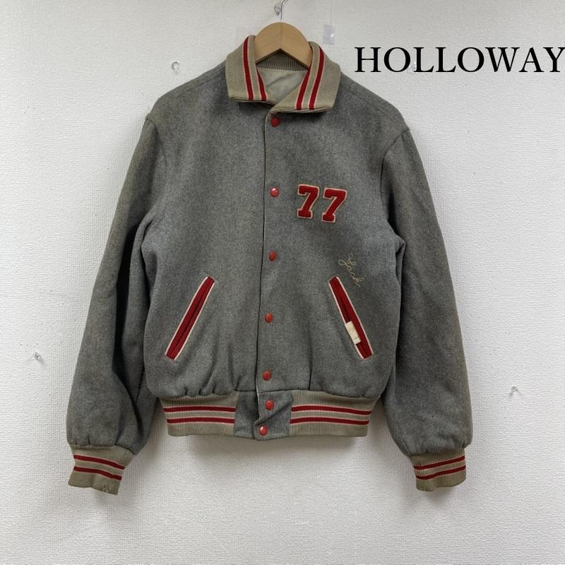 古着 USED ジャケット、上着 ジャンパー、ブルゾン HOLLOWAY USA製 60s 70s vintage LEHMAN POLAR BEAR 刺繍 スタジャン 灰 / グレー / gray メンズ USED 古着 中古 50152687