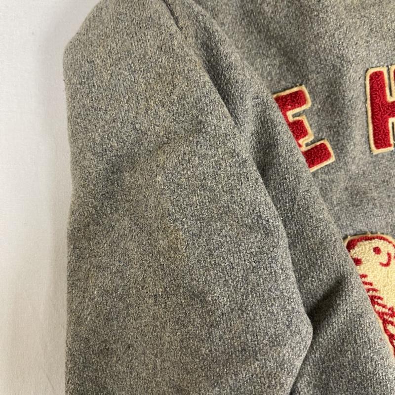 古着 USED ジャケット、上着 ジャンパー、ブルゾン HOLLOWAY USA製 60s 70s vintage LEHMAN POLAR BEAR 刺繍 スタジャン 灰 / グレー / gray メンズ USED 古着 中古 50152687