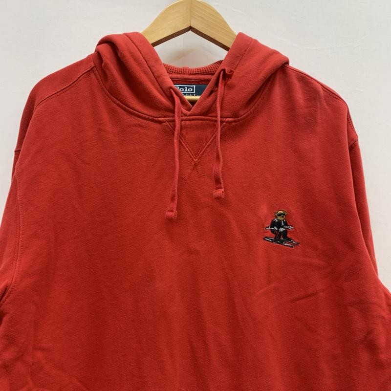 ラルフローレン RALPHLAUREN トップス トップス ポロベア プルオーバー スウェット パーカー L 赤 / レッド / red メンズ USED 古着 中古 50152688