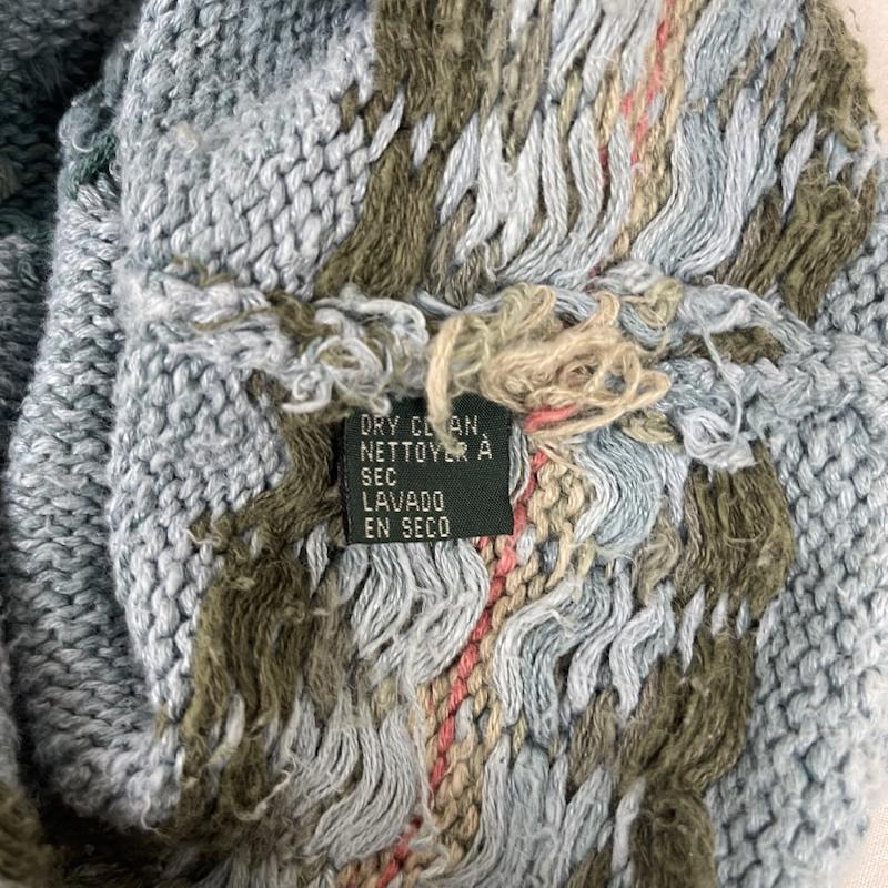 ローレンラルフローレン LAUREN RALPH LAUREN トップス トップス 90s ヴィンテージ ネイティブ リネン コットン HAND KNIT ニット セーター M 水色 / ライトブルー / レディース USED 古着 中古 50152709