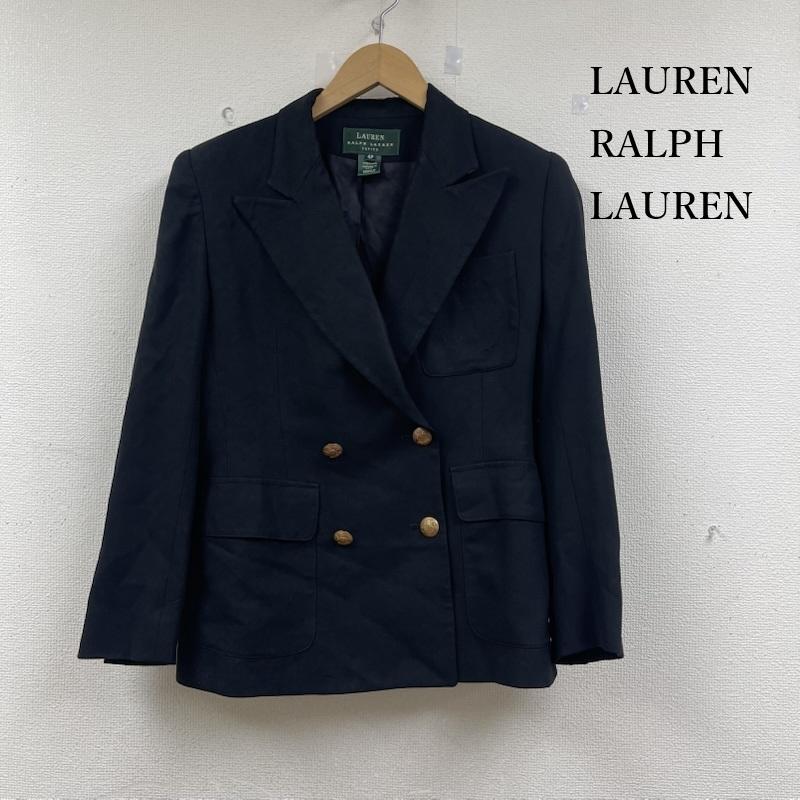 ローレンラルフローレン LAUREN RALPH LAUREN ジャケット、上着 ジャンパー、ブルゾン USA製 金ボタン ウール ブレザー テーラード ジャケット 4 黒 / ブラック / black レディース USED 古着 中古 50152711