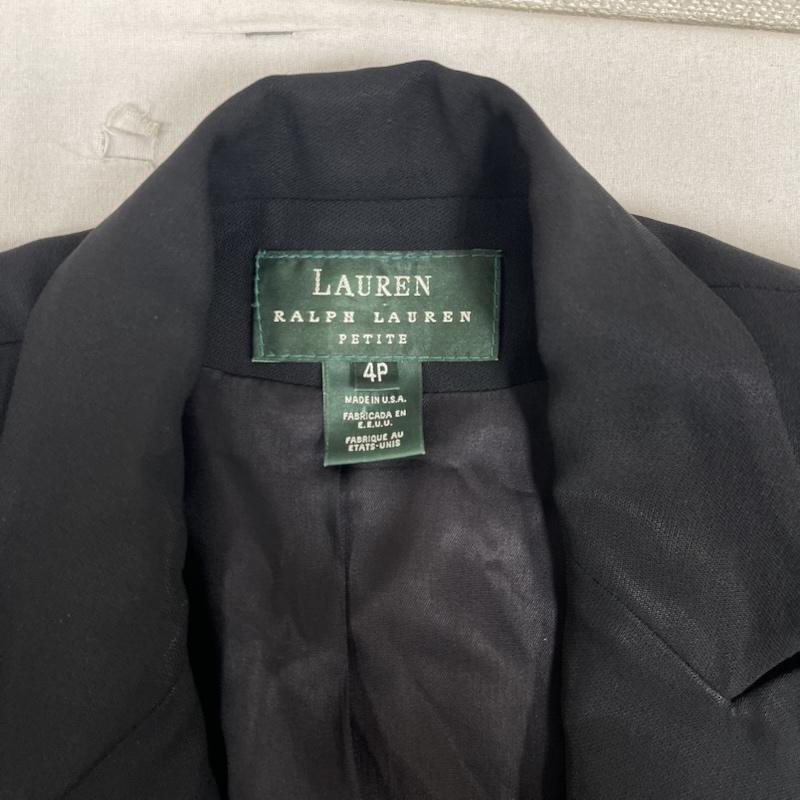 ローレンラルフローレン LAUREN RALPH LAUREN ジャケット、上着 ジャンパー、ブルゾン USA製 金ボタン ウール ブレザー テーラード ジャケット 4 黒 / ブラック / black レディース USED 古着 中古 50152711