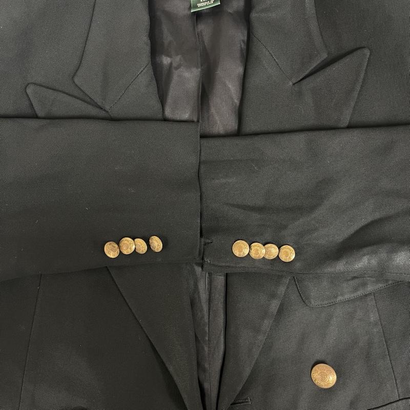 ローレンラルフローレン LAUREN RALPH LAUREN ジャケット、上着 ジャンパー、ブルゾン USA製 金ボタン ウール ブレザー テーラード ジャケット 4 黒 / ブラック / black レディース USED 古着 中古 50152711