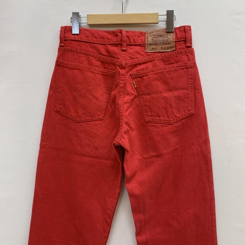 リーバイス Levi s ボトムス ボトムス 後染め カラー デニムパンツ 610 31インチ 赤 / レッド / red メンズ USED 古着 中古 50152712
