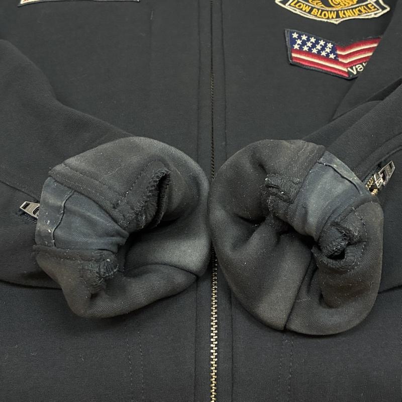 ヴァンソン VANSON ジャケット、上着 ライダース LOWBLOW KNUCKLE コラボ シングル コットン ライダース 裏起毛 ジャケット XL ロゴ、文字 X 刺繍 黒 / ブラック / black メンズ USED 古着 中古 50152726