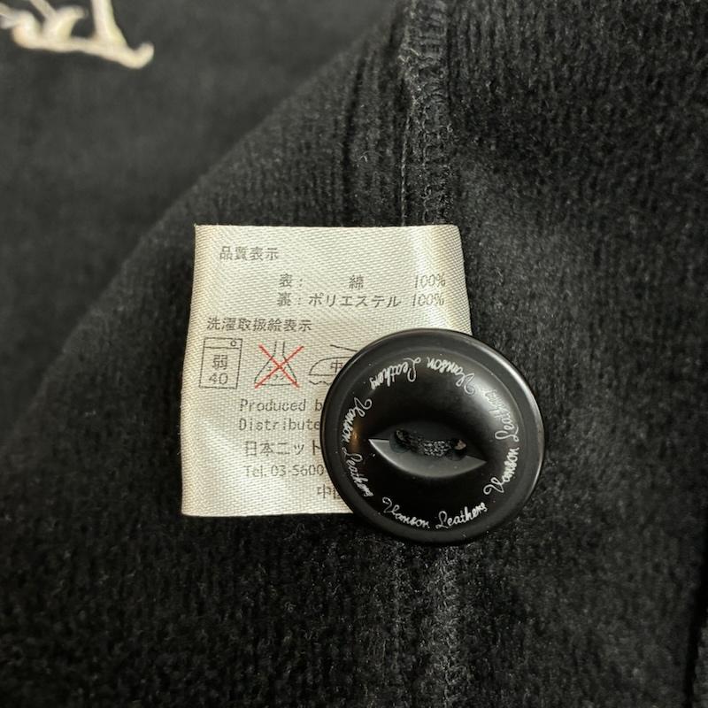 ヴァンソン VANSON ジャケット、上着 ライダース LOWBLOW KNUCKLE コラボ シングル コットン ライダース 裏起毛 ジャケット XL ロゴ、文字 X 刺繍 黒 / ブラック / black メンズ USED 古着 中古 50152726