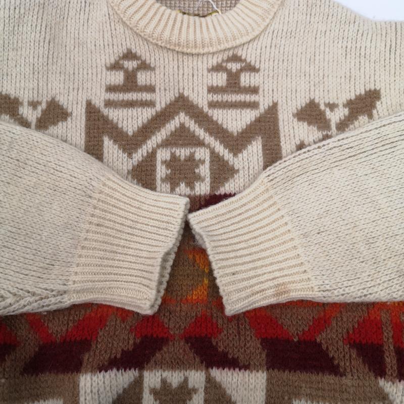 ペンドルトン PENDLETON トップス トップス 70s ネイティブ オルテガ 柄 ニット セーター M メンズ USED 古着 中古 50152727