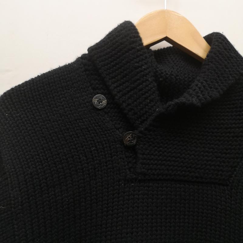 ダブルアールエル ラルフローレン RRL RALPH LAUREN トップス トップス 00s 一つ星 タグ ハンドニット ショールカラー セーター M 黒 / ブラック / black メンズ USED 古着 中古 50152729