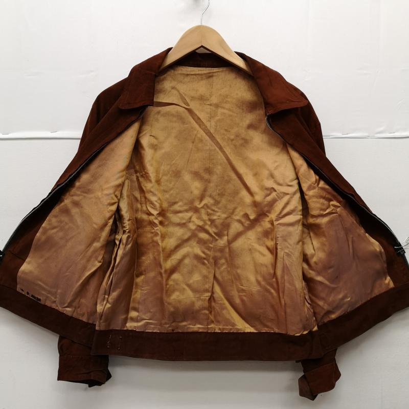 ヴィンテージ VINTAGE ジャケット、上着 ジャンパー、ブルゾン 30s DEPE 片爪 ZIP スエード レザー フライト ジャケット 茶 / ブラウン / brown メンズ USED 古着 中古 50152734