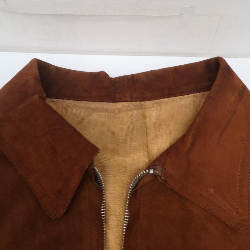 ヴィンテージ VINTAGE ジャケット、上着 ジャンパー、ブルゾン 30s DEPE 片爪 ZIP スエード レザー フライト ジャケット 茶 / ブラウン / brown メンズ USED 古着 中古 50152734
