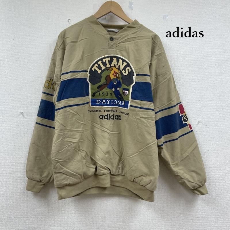 アディダス adidas ジャケット、上着 ジャンパー、ブルゾン 80s デイトナ タイタンズ プルオーバー ジャケット ロゴ 刺繍 スタジャン M ベージュ / ベージュ / beige メンズ USED 古着 中古 50152740