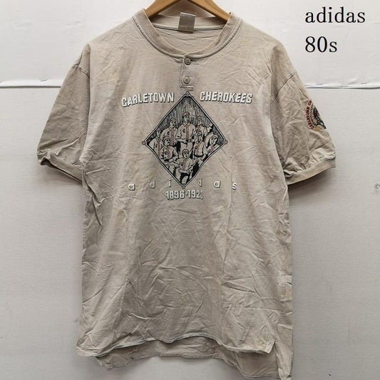 アディダス adidas トップス トップス 80s CARLETOWN CHEROKEES Tシャツ L メンズ USED 古着 中古 50152744