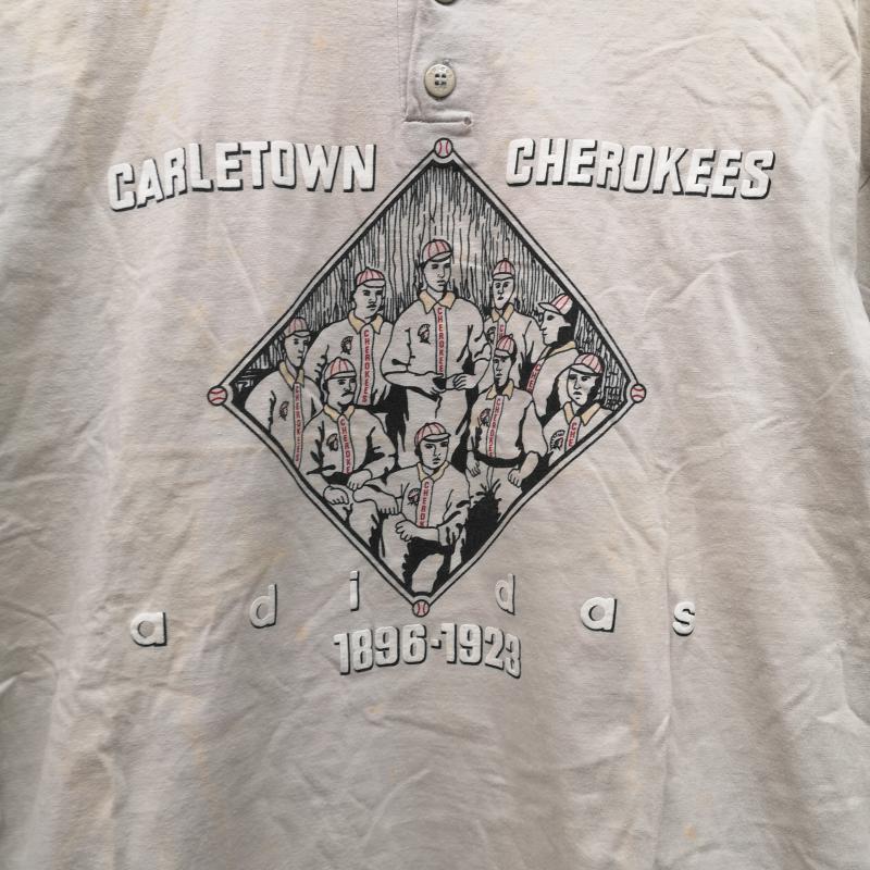 アディダス adidas トップス トップス 80s CARLETOWN CHEROKEES Tシャツ L メンズ USED 古着 中古 50152744