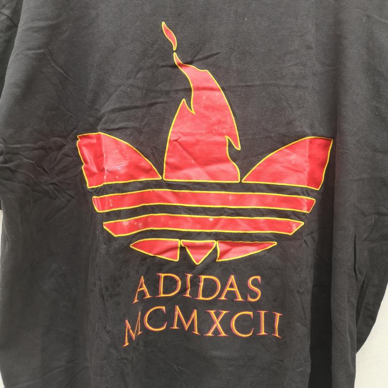アディダス adidas トップス トップス 80s usa製 MCMXCII 半袖 Tシャツ L 黒 / ブラック / black メンズ USED 古着 中古 50152746