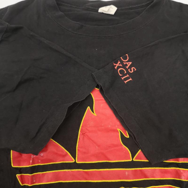アディダス adidas トップス トップス 80s usa製 MCMXCII 半袖 Tシャツ L 黒 / ブラック / black メンズ USED 古着 中古 50152746