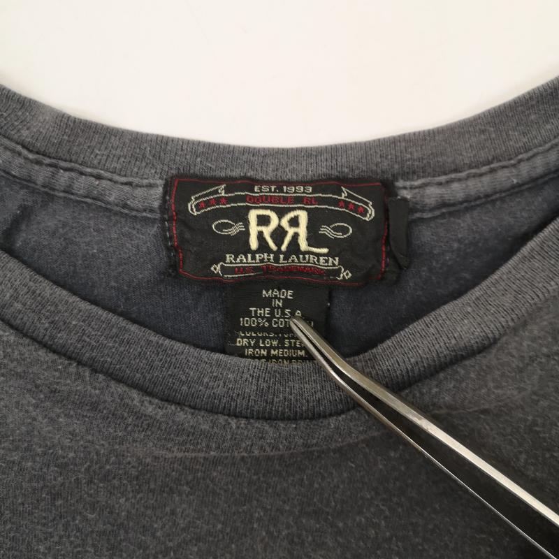 ダブルアールエル ラルフローレン RRL RALPH LAUREN トップス トップス 90s PRINT LOGO T-SHIRT プリント ロゴ Tシャツ トラック ひいらぎ USA製 三ツ星タグ L 黒 / ブラック / black メンズ USED 古着 中古 50152747