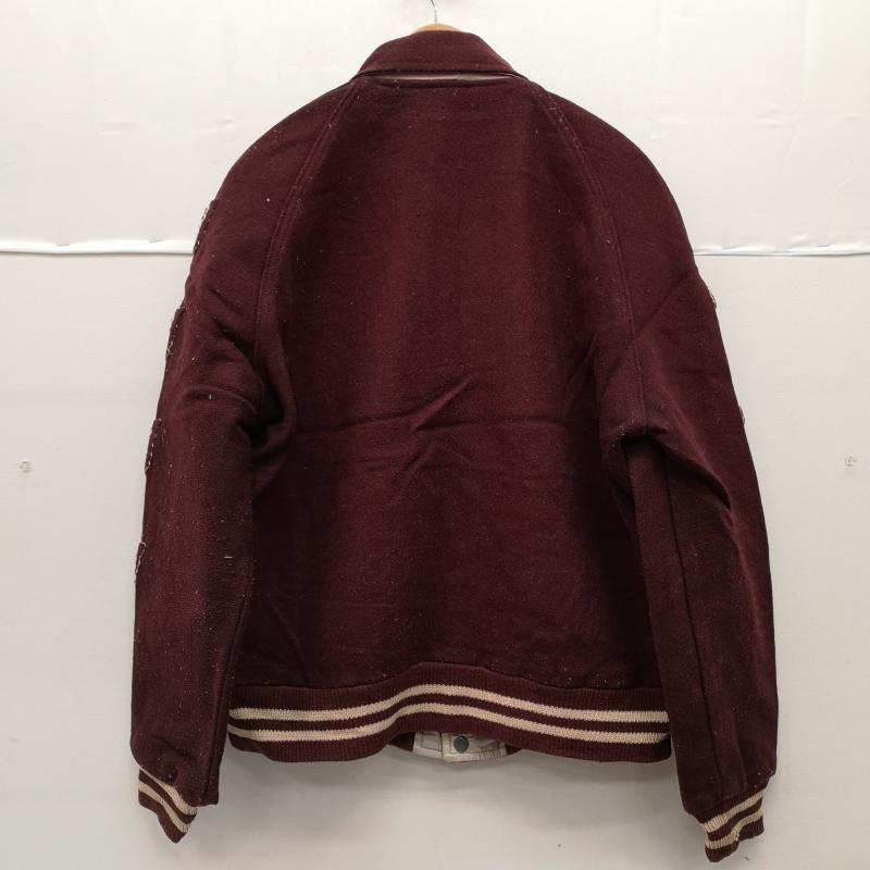 ヴィンテージ VINTAGE ジャケット、上着 ジャンパー、ブルゾン ワッペン スタジャン レターマンジャケット、 ボルドー / ボルドー / メンズ USED 古着 中古 50152766