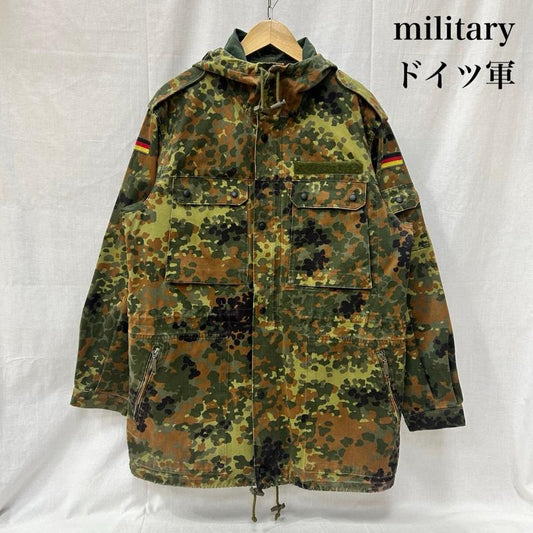 ミリタリー ミリタリー ジャケット、上着 ジャンパー、ブルゾン ドイツ軍 フレクターカモ モッズコート フィールドパーカー - カモフラージュ柄・迷彩 メンズ USED 古着 中古 50152781