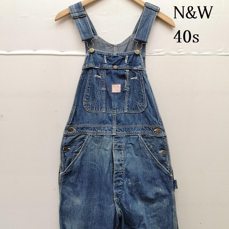 ヴィンテージ VINTAGE ボトムス ボトムス 40s N&W ノーフォーク ウェスタン デニム オーバーオール インディゴ / インディゴ / Indigo メンズ USED 古着 中古 50152784