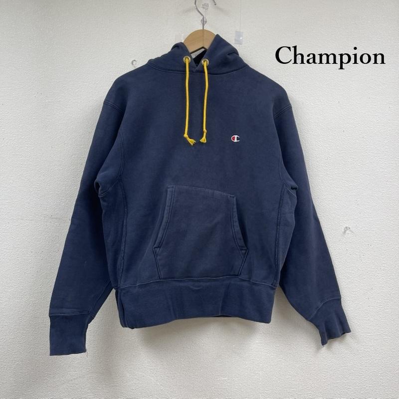 チャンピオン Champion トップス トップス リバースウィーブ スウェット パーカー リブ長 紺 / ネイビー / navy メンズ USED 古着 中古 50152786