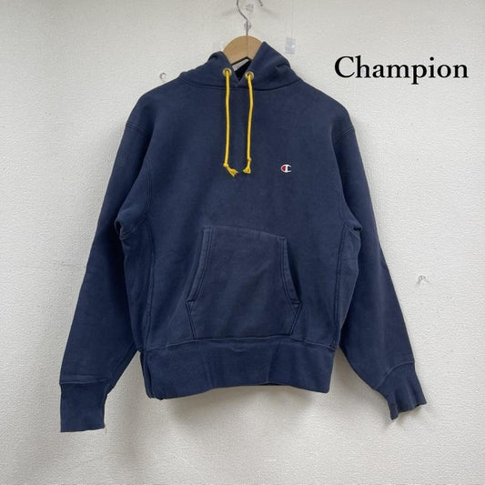 チャンピオン Champion トップス トップス リバースウィーブ スウェット パーカー リブ長 紺 / ネイビー / navy メンズ USED 古着 中古 50152786