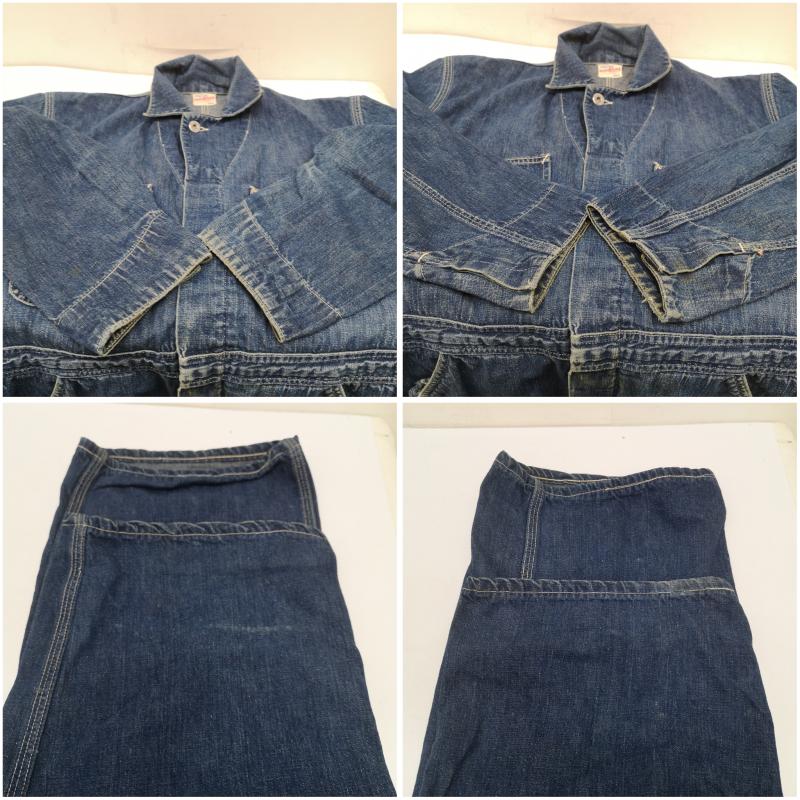 ヴィンテージ VINTAGE ボトムス ボトムス 40s 50s FINCK S フィンクス デニム ジャンプスーツ つなぎ オールインワン 38 インディゴ / インディゴ / Indigo メンズ USED 古着 中古 50152790