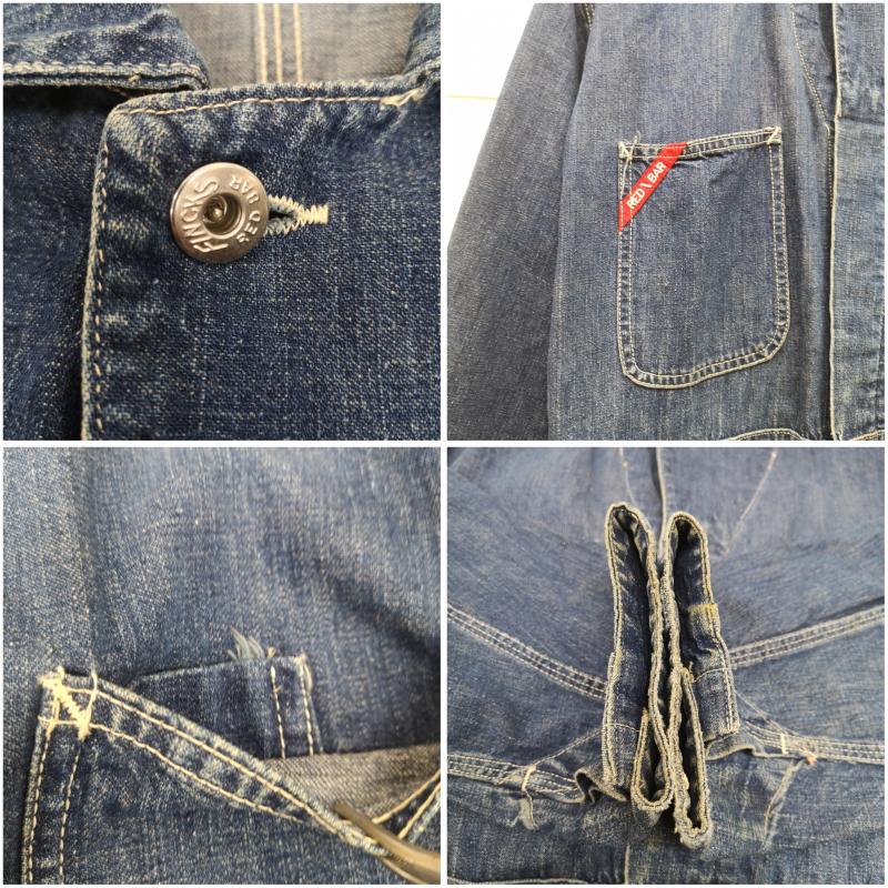 ヴィンテージ VINTAGE ボトムス ボトムス 40s 50s FINCK S フィンクス デニム ジャンプスーツ つなぎ オールインワン 38 インディゴ / インディゴ / Indigo メンズ USED 古着 中古 50152790