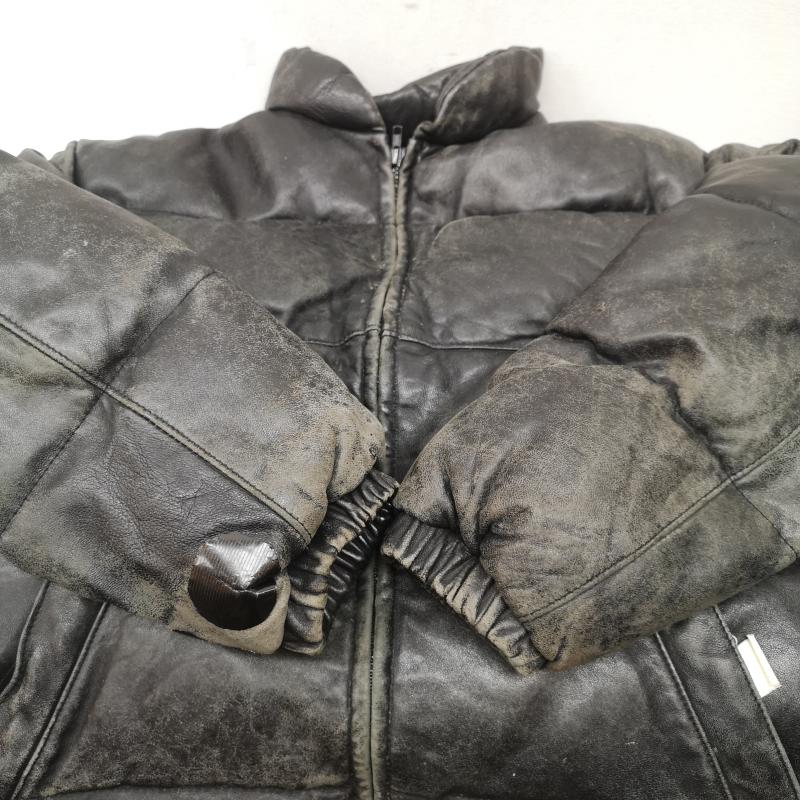 ショット schott ジャケット、上着 ジャンパー、ブルゾン 214D ラム レザー オール ダウン ジャケット USA製 40 黒 / ブラック / black メンズ USED 古着 中古 50152799