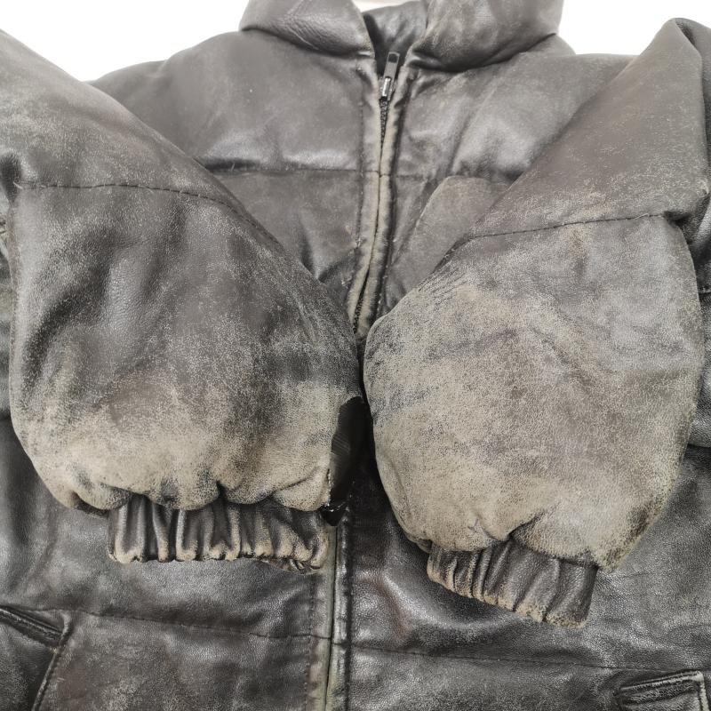 ショット schott ジャケット、上着 ジャンパー、ブルゾン 214D ラム レザー オール ダウン ジャケット USA製 40 黒 / ブラック / black メンズ USED 古着 中古 50152799