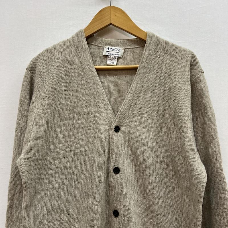 アロー ARROW トップス トップス USA製 ニット カーディガン ヴィンテージ M グレージュ / グレージュ / メンズ USED 古着 中古 50152804