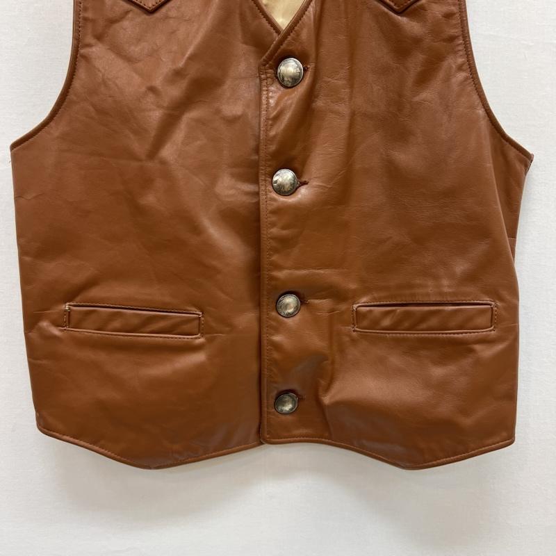 フェデリティー FIDELITY トップス トップス レザー ベスト コンチョボタン ヴィンテージ S 茶 / ブラウン / brown メンズ USED 古着 中古 50152807
