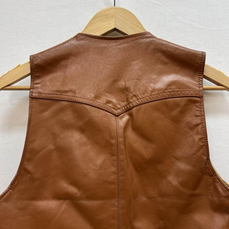 フェデリティー FIDELITY トップス トップス レザー ベスト コンチョボタン ヴィンテージ S 茶 / ブラウン / brown メンズ USED 古着 中古 50152807