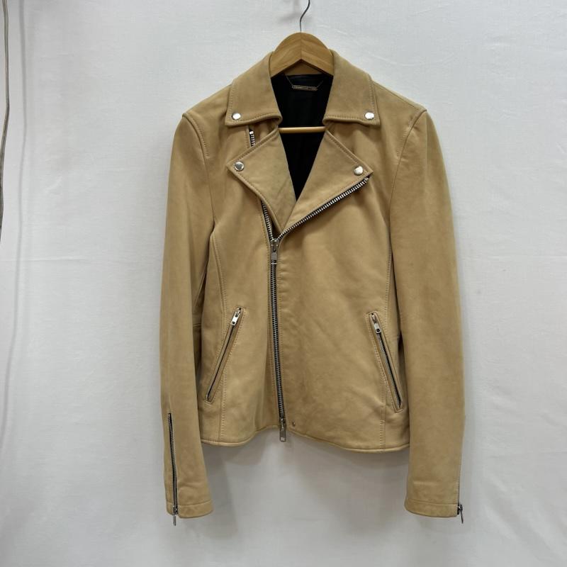 古着 USED ジャケット、上着 ジャンパー、ブルゾン WILD PARTY ゴート レザー ダブル ライダース ジャケット 1 ベージュ / ベージュ / beige メンズ USED 古着 中古 50152816