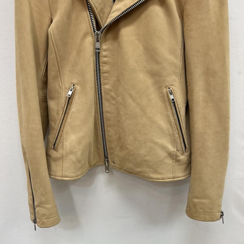 古着 USED ジャケット、上着 ジャンパー、ブルゾン WILD PARTY ゴート レザー ダブル ライダース ジャケット 1 ベージュ / ベージュ / beige メンズ USED 古着 中古 50152816